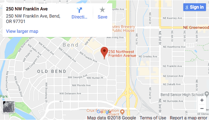 Google Map Law Office of Paul Heatherman Bend Oregon